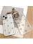 Apple iPhone 13 - 14 - 15 Kılıf Fiyonk Desenli Şeffaf Simli Gümüş Kamera Çıkıntılı Parlak Kapak 7