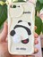 Apple iPhone 7/8 Plus Uyumlu Kılıf Tasarımlı Desenli Kamera Korumalı Panda Beyaz Püsküllü Silikon Kapak 9
