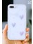 Apple iPhone 7 / 8 Plus Kılıf 3D Kalpli Inci Tasarımlı Desenli Kamera Korumalı Şeffaf Silikon Kapak 10
