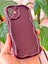 Apple iPhone 11 Uyumlu Kılıf Kamera Korumalı Dalga Kenarlı Darbe Emici Bordo Silikon Kapak 4