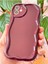 Apple iPhone 11 Uyumlu Kılıf Kamera Korumalı Dalga Kenarlı Darbe Emici Bordo Silikon Kapak 5