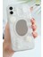 Apple iPhone 11 Kılıf 3D Kelebek Gül Desenli Aynalı Simli Şeffaf Tasarımlı Silikon Kapak 1