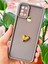 Samsung Galaxy A21S Kılıf 3D Kalp Tasarımlı Kahverengi Desenli Yumuşak Kamera Korumalı Silikon Kapak 2