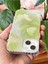 Apple iPhone 13/14 Uyumlu Kılıf Parlak Hologram Yeşil Kelebek Desenli Darbe Emici Kamera Korumalı Silikon 12