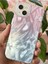 Apple iPhone 13 / 14 / 15 Kılıf Parlak Hologramlı Fiyonk Desenli Darbe Emici Kamera Çıkıntılı Renkli Silikon 3
