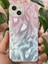 Apple iPhone 13 / 14 / 15 Kılıf Parlak Hologramlı Fiyonk Desenli Darbe Emici Kamera Çıkıntılı Renkli Silikon 4