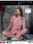 Milan Kumaş Charme Pembe Kalpli Pijama Takımı 1