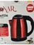 Kırmızı Çelik Gövde Kettle 1,8 Litre Otomatik Kapanma ve Gösterge Işıklı 1