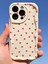 Apple iPhone 16 Pro Kılıf Kamera Korumalı Dalga Kenarlı Kırmızı Kalp Desenli Silikon Kapak 7