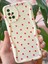 Samsung Galaxy A71 Kılıf Kamera Korumalı Dalga Kenarlı Kırmızı Kalp Desenli Silikon Kapak 3
