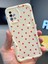 Samsung Galaxy A71 Kılıf Kamera Korumalı Dalga Kenarlı Kırmızı Kalp Desenli Silikon Kapak 7