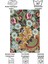 Yeşil Çiçek Desenli Floral Lateks Taban Halı 8