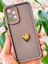 Samsung Galaxy A23 Kılıf 3D Kalp Tasarımlı Kahverengi Desenli Yumuşak Kamera Korumalı Silikon Kapak 3