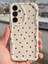 Samsung Galaxy A36 Uyumlu Kılıf Kamera Korumalı Dalga Kenarlı Kırmızı Kalp Desenli Silikon Kapak 10