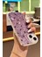 iPhone 13/14/15 Kılıf Hologramlı Siyah Kalp Mor Fiyonk Desenli Darbe Emici Kamera Korumalı Silikon 4