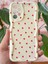 Samsung Galaxy A32 Kılıf Kamera Korumalı Dalga Kenarlı Kırmızı Kalp Desenli Silikon Kapak 4