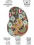 Yeşil Çiçek Desenli Floral Lateks Taban Oval Halı 8