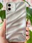 Apple iPhone 11 Kılıf Parlak Kabartmalı Dalga Tasarımlı Desenli Gümüş Darbe Emici Silikon Kapak 3