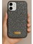 Apple iPhone 11 Uyumlu Kılıf Elmas Tasarımlı Gri Taşlı Işıltılı Pırlanta Silikon Kapak 3