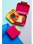 2 Katlı Mini Kare Öğrenci Beslenme Kabı Yemek Saklama Kutusu Lunch Box Pembe 1