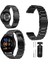 Samsung Galaxy Watch 4 Classic 46MM Kordon Paslanmaz Çelik Stainless Steel Baklalı Ayarlanabilir Akıllı Saat Kordonu ve Ayarlama Aparatı 1