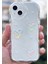 Apple iPhone 14 Plus Kılıf 3D Kalpli Inci Tasarımlı Desenli Kamera Korumalı Şeffaf Silikon Kapak 6