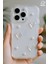 Apple iPhone 11 Pro Max Kılıf 3D Kalpli Inci Tasarımlı Desenli Kamera Korumalı Şeffaf Silikon Kapak 7