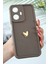 Realme C55 Kılıf 3D Kalp Tasarımlı Kahverengi Desenli Yumuşak Kamera Korumalı Silikon Kapak 1