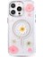 Bfs iPhone 15 Pro Flower Magsafe Kapak - Pembe 1
