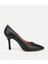 01AYH312530A100 KADIN Deri Siyah Yüksek Topuklu Stiletto 1