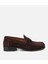 01AYH311580A480 KADIN Süet Deri Kahverengi Yumuşak Dokulu Klasik Loafer 1