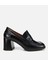 01AYH312770A100 KADIN Açma Deri Siyah Topuklu Klasik Loafer 1