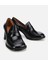 01AYH312770A100 KADIN Açma Deri Siyah Topuklu Klasik Loafer 2