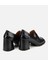 01AYH312770A100 KADIN Açma Deri Siyah Topuklu Klasik Loafer 4