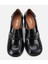 01AYH312770A100 KADIN Açma Deri Siyah Topuklu Klasik Loafer 6