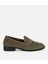 01AYH312410A840 KADIN Süet Deri Haki Yumuşak Dokulu Klasik Loafer 1