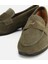01AYH312410A840 KADIN Süet Deri Haki Yumuşak Dokulu Klasik Loafer 3