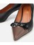 01AYH313670A141 KADIN Deri Siyah Fiyonk Detaylı Ince Topuklu Stiletto 3