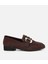 01AYH312400A480 KADIN Süet Deri Kahverengi Tokalı Klasik Loafer 1