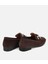 01AYH312400A480 KADIN Süet Deri Kahverengi Tokalı Klasik Loafer 4