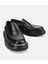 02AYH311400A100 ERKEK Deri Siyah Yüksek Tabanlı Klasik Loafer 2