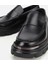 02AYH311400A100 ERKEK Deri Siyah Yüksek Tabanlı Klasik Loafer 3