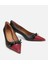 01AYH313670A784 KADIN Deri Bordo Fiyonk Detaylı Ince Topuklu Stiletto 2