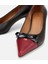 01AYH313670A784 KADIN Deri Bordo Fiyonk Detaylı Ince Topuklu Stiletto 3