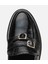 01AYH313640A100 KADIN Rugan Deri Siyah Tokalı Klasik Loafer 5