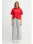 Kısa Kollu 2 Renkli 3D Nakışlı Logolu Kadın T-Shirt LV047D205G-VTW 1