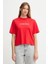 Kısa Kollu 2 Renkli 3D Nakışlı Logolu Kadın T-Shirt LV047D205G-VTW 4