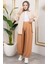 Beli Lastikli Şalvar Pantolon 0001-06 Taba 1