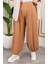 Beli Lastikli Şalvar Pantolon 0001-06 Taba 2