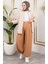 Beli Lastikli Şalvar Pantolon 0001-06 Taba 3